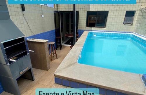 Mongagua Apartment | Cobertura Piscina Privativa frente e Vista Mar Centro Mongaguá