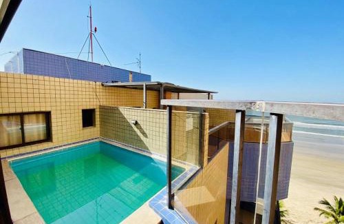 Mongagua Apartment | Cobertura Piscina Privativa frente e Vista Mar Centro Mongaguá