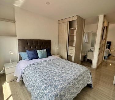 San Gil Apartment | Cocina full, parqueadero y acceso a jacuzzi y bbq