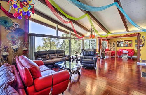 Mount Helix House | Colorful El Cajon Gem Deck, Garden and Valley Views