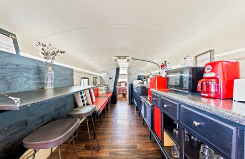 Lubbock House | Come stay in our converted school bus/tiny home!