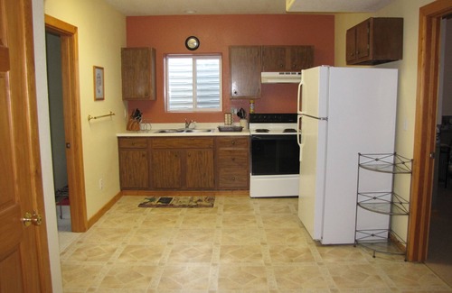 Lima Apartment | Comfortable basement apartment on Little Sheep Creek at foot of Lima Peaks
