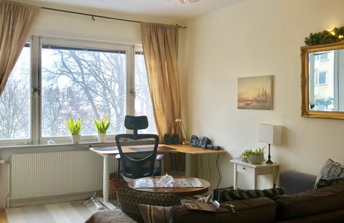 Ostermalm Apartment | Comfortable location with balcony overlooking the park!