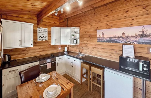 Sawley Ski Chalet | Comfortable lodge that sleeps four people, ideal for families.