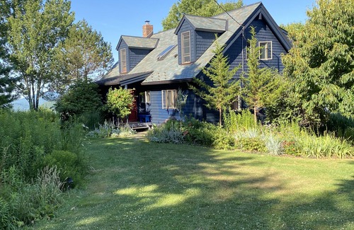 Margaretville Cabin | Comfortable Log Cabin With Stunning Views and Park-Like Gardens, Family Friendly