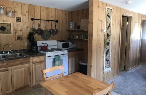 Silver Gate Cabin | Comfy cabin is situated on the Silver Gate property which overlooks 10,000ft tall mountain peaks surrounding the town.