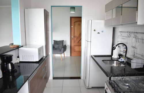 Itagua Apartment | Complete apartment, balcony with sea view and barbecue Wi-fi, 2 parking spaces, 200m from the beach