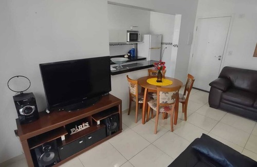 Praia Grande Apartment | Complete apartment with sea view, 1 block from the beach and 1 parking space