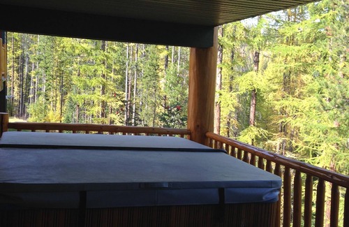 East Kootenay Condo | Condo with a mountain view from private hot tub at the base of the ski hill