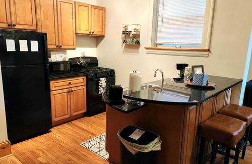 Cleveland Apartment | Contemporary Coventry:1 bd w Fireplace. NEAR Case, Cle Clinic, UH, downtown!