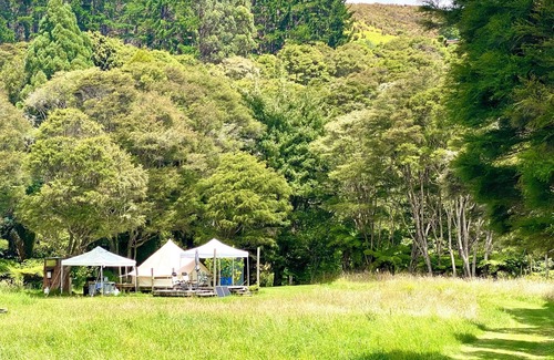 Coroglen RV Rental | Coro Camping nGlamping in nature. Totally private with own bush clad river pool