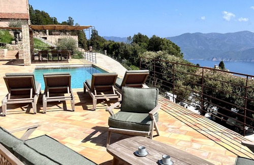 Piana Villa | Corsican stone residence “Anna” with sea view and private swimming pool.