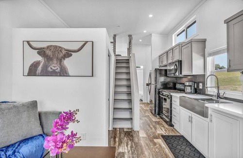 Brenham Cottage | Cottage with Bunk Beds - Includes 1 queen bed in the master, 2 bunk beds and 1 queen bed in the loft. A fully equipped kitchen, dining area, private bath and shower, TVs, Wifi, all utilities, access to all resort amenities. This cottage is pet friend