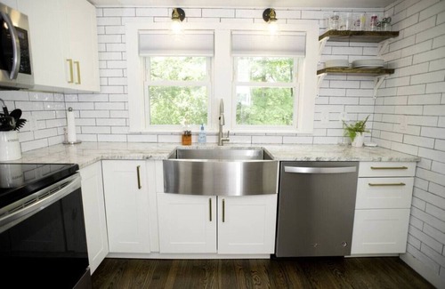Candler Apartment | Cottage with hot tub, fire pit, game room/theater
