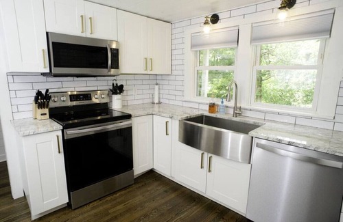 Candler Apartment | Cottage with hot tub, fire pit, game room/theater