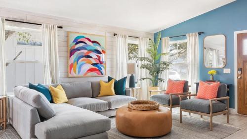 Vilano Beach House | Cottagecore Coast Deck Hot Tub Surf-Centric Neighborhood Kids Suite