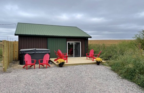 Swift County Cabin | Country Cabin on 40 acres with a Hot Tub! 2 queen & 2 twin beds all on one level