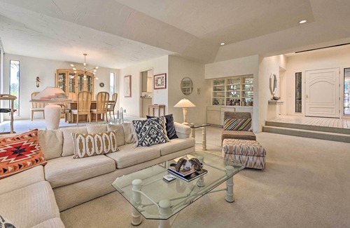 Borrego Springs House | Country Club Home: Mtn Views, Pool, Fire Pit!