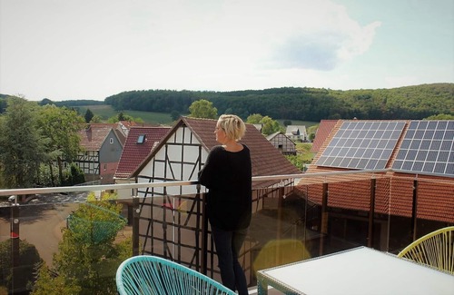 Homberg Apartment | Country house in Rinnetal: Duplex apartment Rapunzel with south-facing balcony