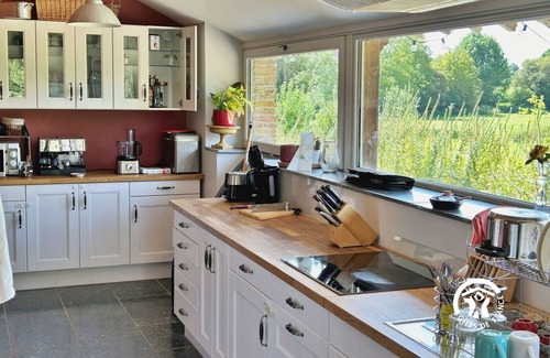 Laigne Cottage | Country house with outdoor games and fireplace, 4 bedrooms for 8 people