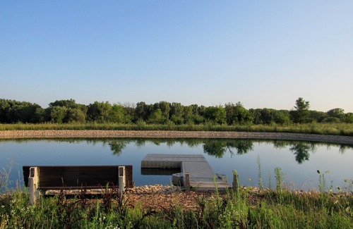 Green Lake House | Countryside oasis w/private beach, swimming pond, hot tub