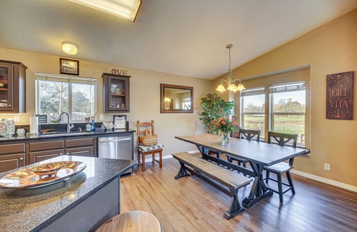 Lincoln House | Covered Patio: Lincoln Vacation Rental!