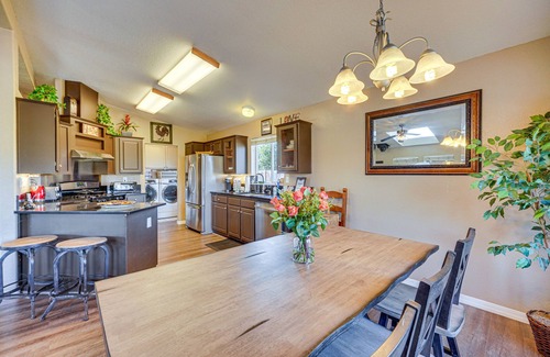 Lincoln House | Covered Patio: Lincoln Vacation Rental!