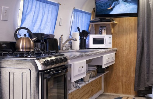Fort Bragg Apartment | Cowabunga - A luxury Airstream trailer just minutes from our private dock in the harbor and beach