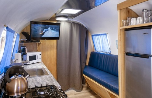 Fort Bragg Apartment | Cowabunga - A luxury Airstream trailer just minutes from our private dock in the harbor and beach