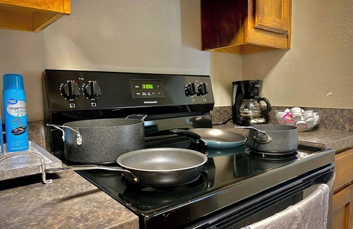Sherman Apartment | Cozy 1 bedroom apt, GREAT location, WiFi, KING bed, full kitchen, pull out couch