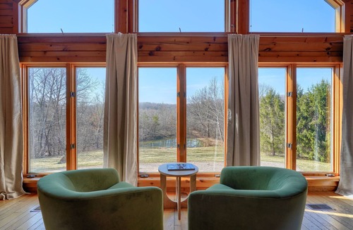 Creola Cabin | Cozy 2-bedroom cabin. Private and wooded setting, WiFi, Pond & Hot Tub