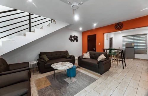 Santeo House | Cozy 2-bedroom townhome with AC and WiFi in brilliant Adenta