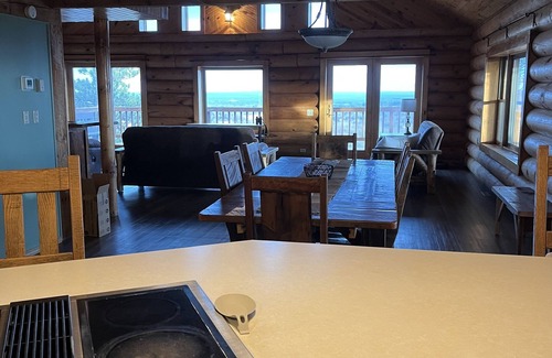 Black River Falls House | Cozy 3 story Log Cabin with space for the entire family and an amazing view