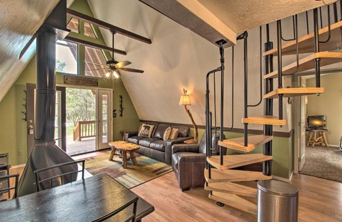 Overgaard House | Cozy A-Frame Cabin in Overgaard Pets Welcome