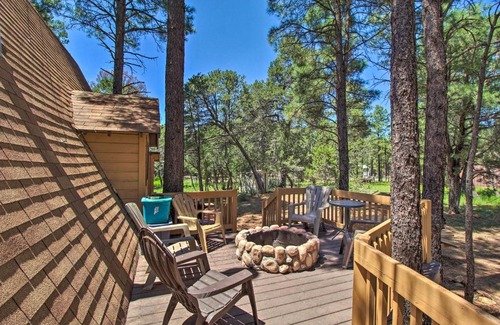 Overgaard House | Cozy A-Frame Cabin in Overgaard Pets Welcome