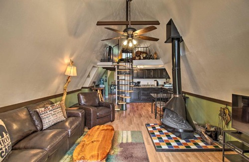 Overgaard House | Cozy A-Frame Cabin in Overgaard Pets Welcome