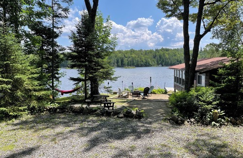 Indian Lake Cabin | Cozy Adirondack cabin with private dock and kayaks, feet from Adirondack Lake