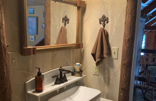 Malone Cabin | Cozy Adirondack Log Cabin On Trout Stream In A 1 1/2 acre pine plantation.