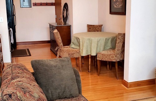 Wabasha Condo | Cozy apartment with balcony that overlooks downtown Wabasha!