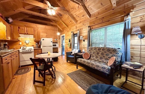 Lake Lure Cabin | Cozy Blue Skies Cabin - walk to Chimney Rock & Lake Lure