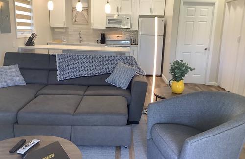 Bahama Reef Apartment | Cozy brand new yellow studio/cottage with free floating dock in Freeport.