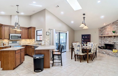 Interchange Square House | Cozy Brick Vacation Home with Pool