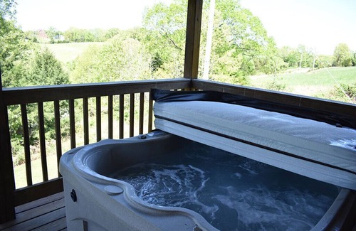 Walnut Shade Cabin | Cozy Cabin; hot tub; brkfst; pool; minutes from Branson!