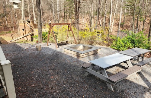 Warfordsburg Cabin | Cozy Cabin in the Woods, with a wood FIREPLACE, hiking, outdoor KIDS PLAY SET!