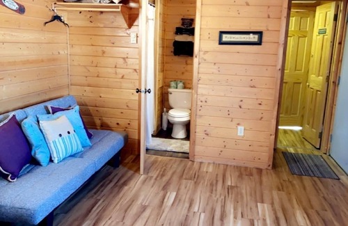 Napoleon Cabin | Cozy cabin. Sleeps 2-4. Includes kitchenette, Wi-Fi and an outdoor space.