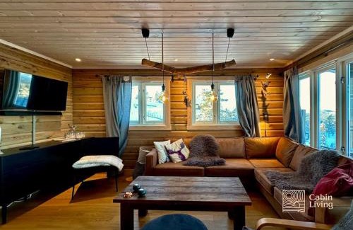 Flesberg House | cozy cabin with panoramic views and sauna at Blefjell