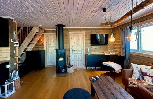 Flesberg House | cozy cabin with panoramic views and sauna at Blefjell