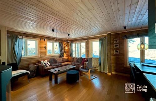 Flesberg House | cozy cabin with panoramic views and sauna at Blefjell