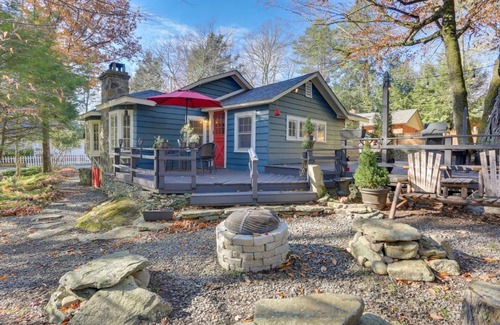 Smallwood House | Cozy Catskills Cottage Creekside Deck and Fire Pit