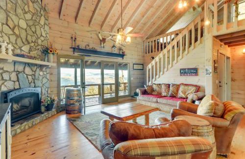 Hidden Lake House | Cozy Cherry Log Cabin with Hot Tub and Mountain Views!